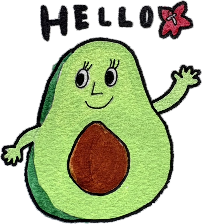 HELLOと手を振るアボヤン